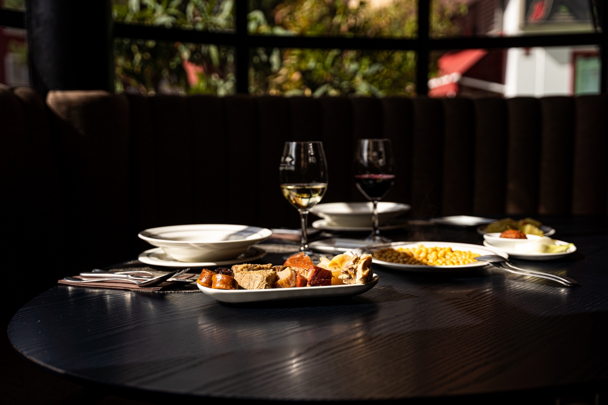 Cocido Madrileno Traditonal kitchen serving at dinner