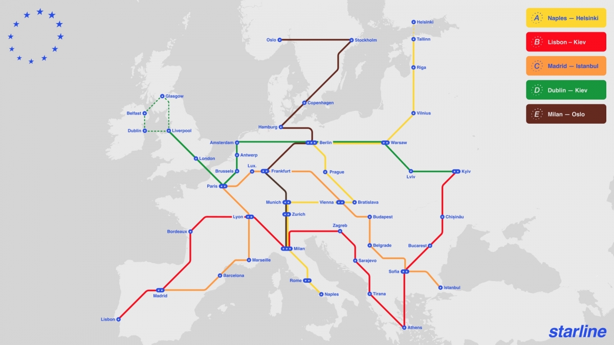 Mapa Starline