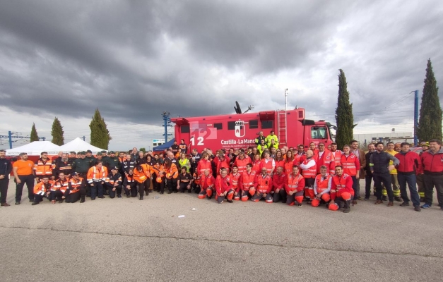 El Gobierno de Castilla-La Mancha pone en marcha el simulacro de un accidente ferroviario y un incendio forestal