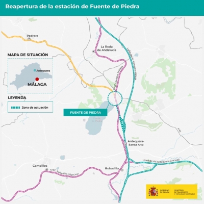Transportes inicia los estudios informativos para reabrir la estación de Fuente de Piedra y construir una nueva en Córdoba capital