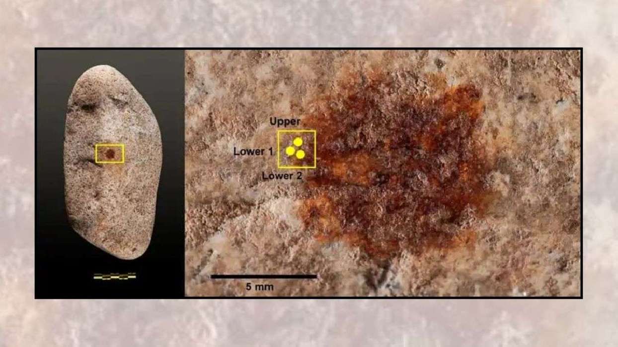 Huella dactilar neandertal impregnada en ocre rojo - D. Álvarez-Alonso et al.