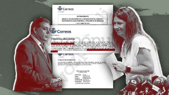 Leire Díez vigilaba en Correos 