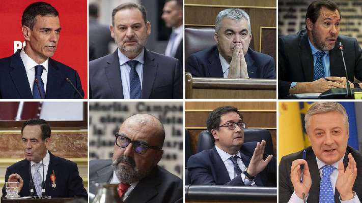 Sánchez, Ábalos, Cerdán, Koldo, Puente, Bono, Blanco, Óscar López... la interminable nómina citada por la UCO