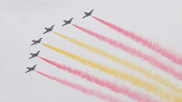 Un piloto del Festival Aéreo de Murcia, herido por el impacto de un pájaro