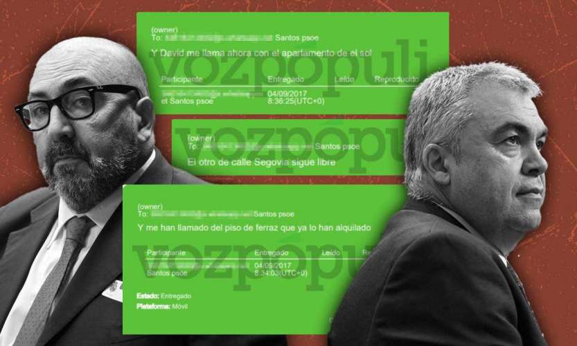 Koldo García dio a elegir a Santos Cerdán entre ocho pisos cuyo alquiler lo pagaría una constructora 