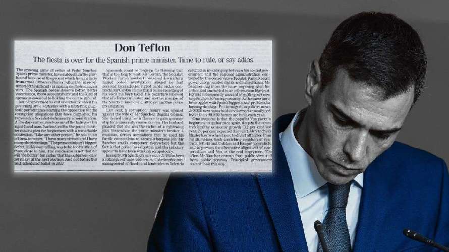 'The Times' carga contra la gestión de Sánchez: 