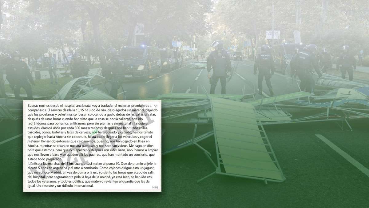 'Vozpópuli' accede a los mensajes indignados de los antidisturbios en La Vuelta: "Estamos para que nos apalicen"