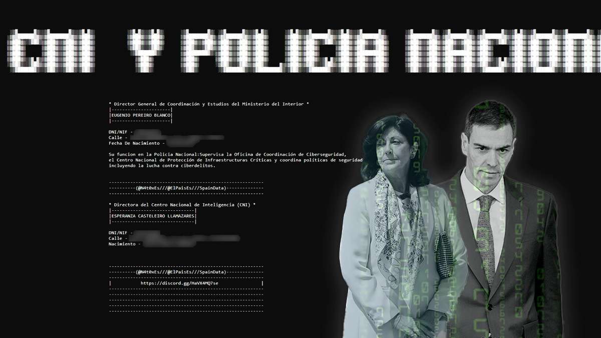 La Policía investiga una nueva filtración de datos personales de Sánchez y altos cargos del CNI e Interior