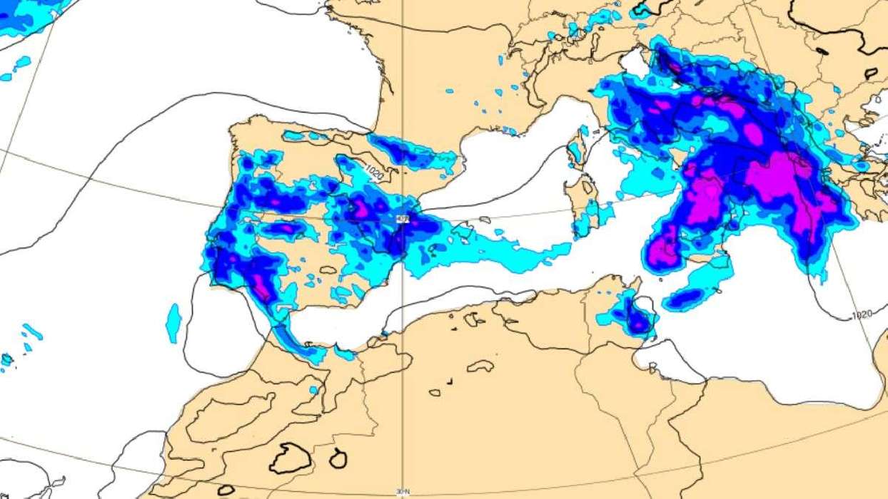 Mapa de lluvias en España - ECMWF