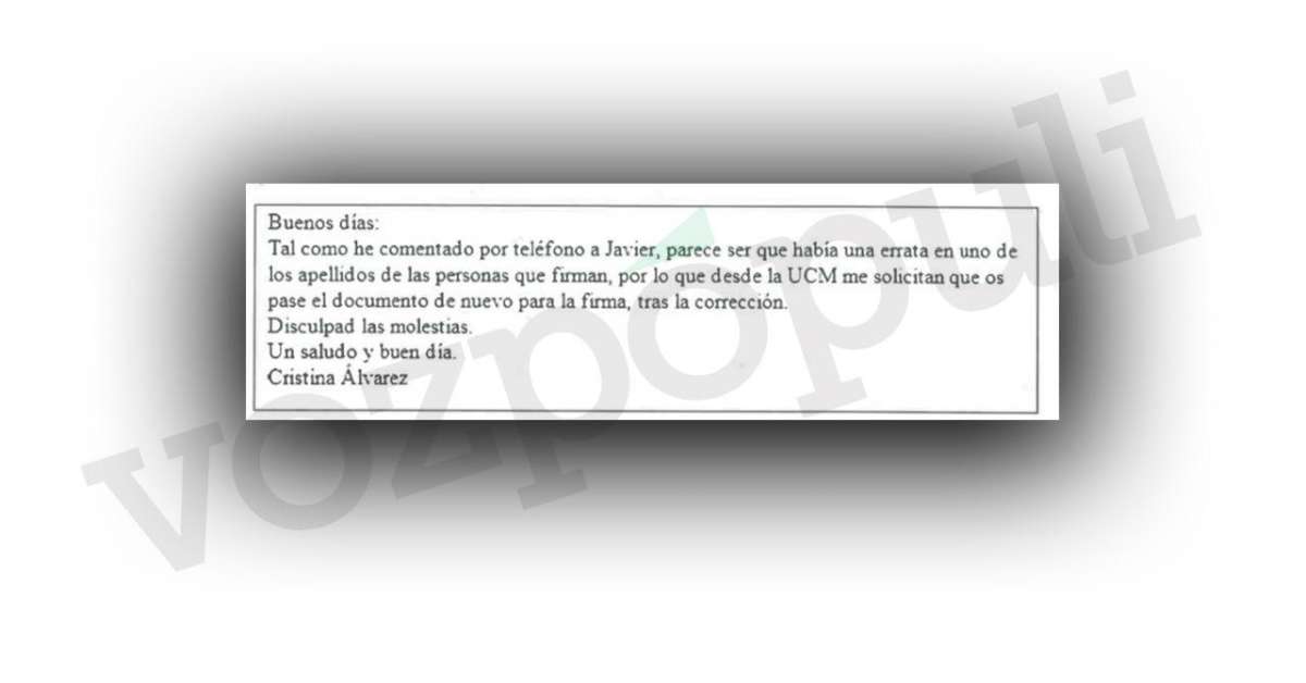 La asesora de Begoña Gómez gestionó hasta las correcciones de erratas de colaboraciones con la Cátedra