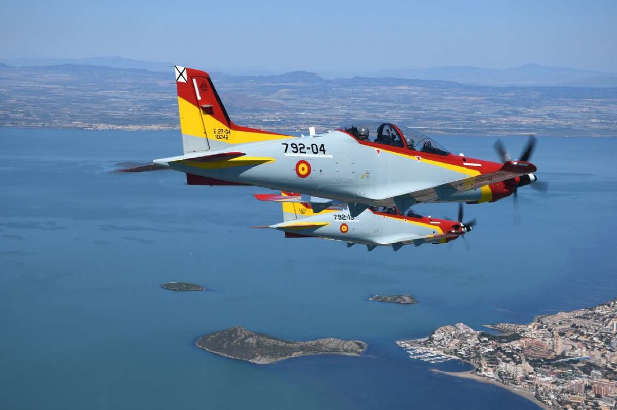 Un avión del Ejército del Aire sufre el impacto de dos aves en pleno vuelo en el ensayo del desfile del 12-O