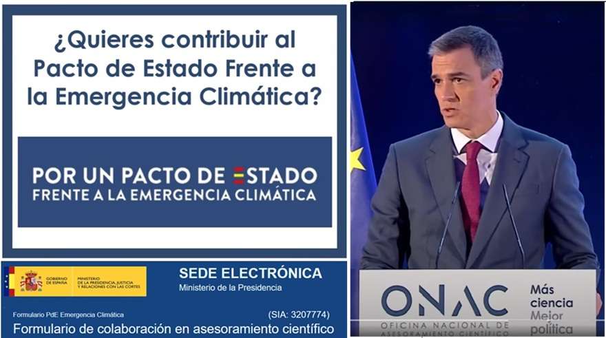 Pacto climático: Sánchez busca evidencias científicas en una consulta pública