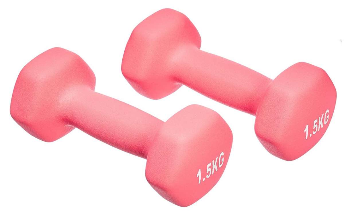 Amazon Prime Day: set de 2 mancuernas de 1,5 kg para entrenar en casa por menos de 10 €