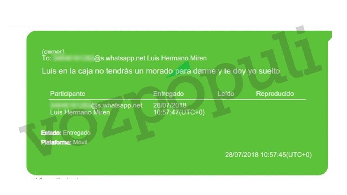 Los mensajes de Koldo para cambiar dinero: "Luis, en la caja no tendrás uno morado, y te doy suelto"