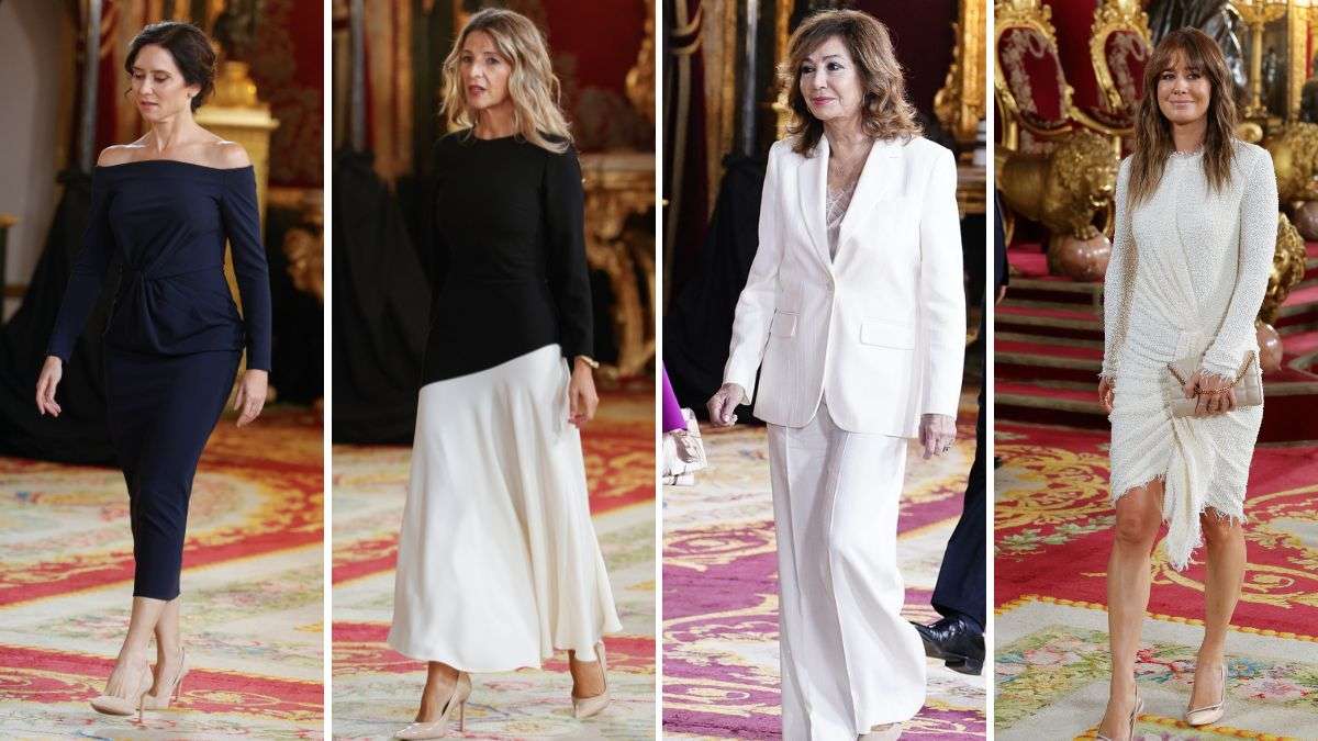 De Ayuso y Yolanda Díaz a Ana Rosa Quintana e Isabel Jiménez: los looks de la recepción del Día de la Hispanidad