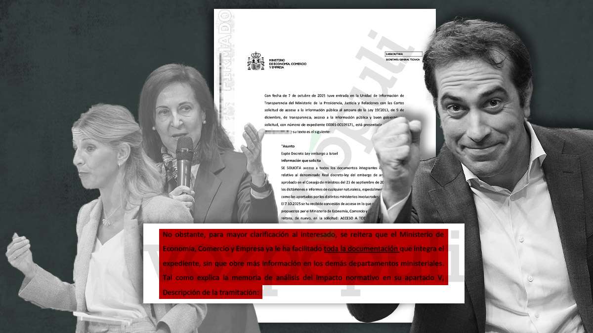 El Decreto de embargo de armas a Israel carecía de base técnica y no participaron Robles ni Díaz
