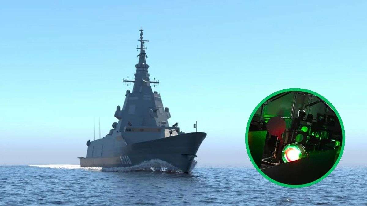 Indra desarrolla un láser contra drones y minas que montarán las fragatas F-110 de la Armada Española