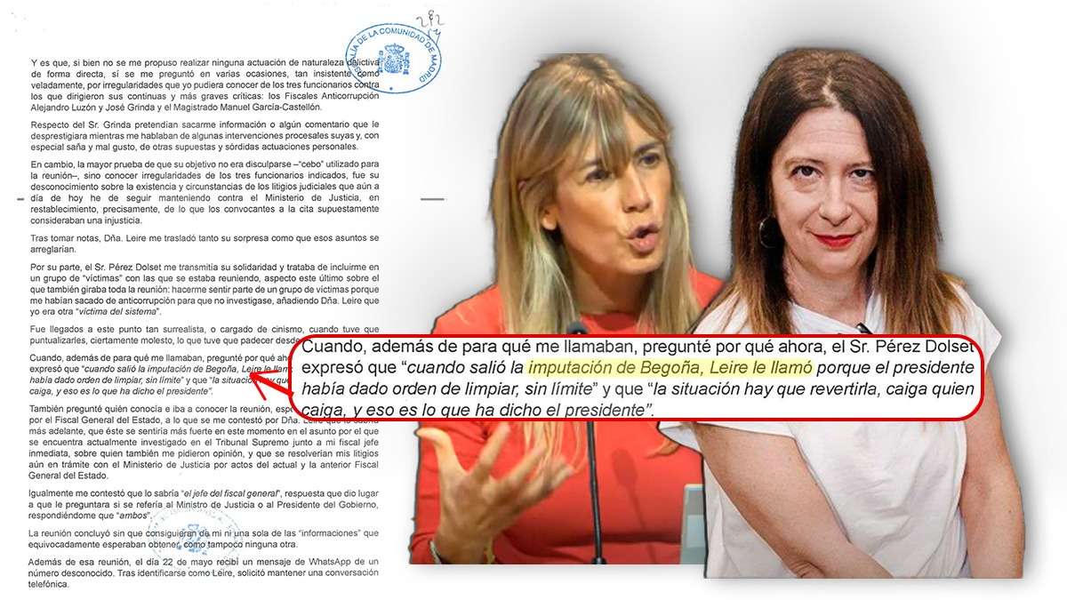 La denuncia del fiscal Stampa contra Leire Díez implica a Sánchez: "El presidente dio la orden de limpiar"