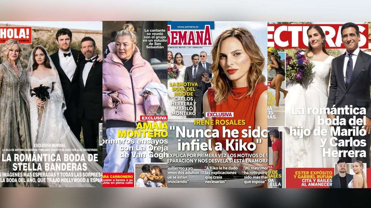 Revistas del corazón hoy: la boda de Stella Banderas y la de Alberto Herrera, Irene Rosales y Amaia Montero