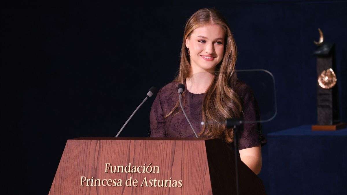 Leonor durante su discurso en los Premios Princesa de Asturias