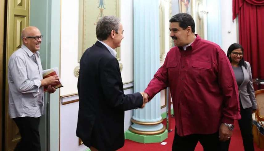 Zapatero y Maduro, en presencia de Jorge y Delcy Rodríguez - Vozpópuli Zapatero y Maduro, en presencia de Jorge y Delcy Rodríguez - Vozpópuli