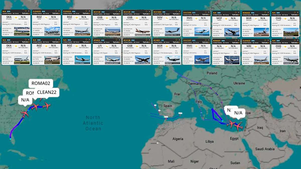 Vuelos de EEUU rumbo a Oriente Medio en aplicaciones de rastreo