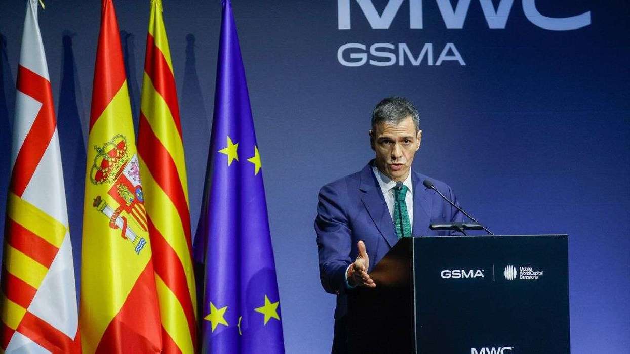 El presidente del gobierno Pedro Sánchez en la MWC 2026 - Kike Rincón / Europa Press El presidente del gobierno Pedro Sánchez en la MWC 2026 - Kike Rincón / Europa Press