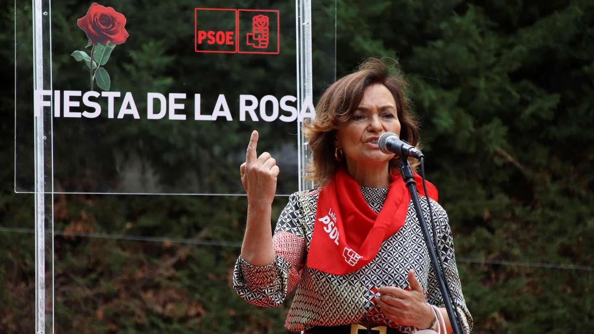 La exvicepresidenta primera del Gobierno y secretaria de Igualdad del PSOE, Carmen Calvo.  - Europa Press